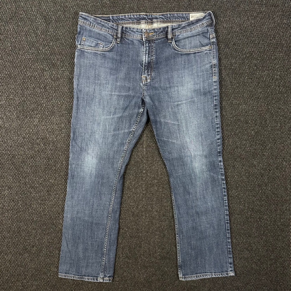 Buffalo David Bitton Driven-X Basic Jeans Mens 38x30 Blue Straight Stretch Denim